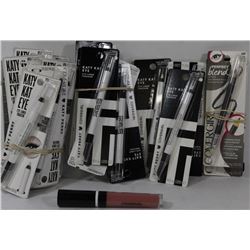 BAG OF ASSORTED COVERGIRL EYELINERS & 1 LIPCOLOR
