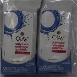 BAG OF 2 OLAY DAILY CLEAN TEXTURED CLOTHS