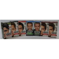 1 BAG OF 7 ASSORTED JUST FOR MEN HAIR DIE