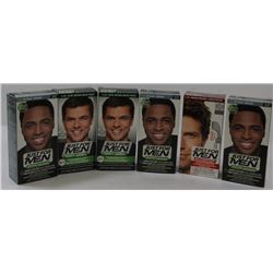 1 BAG OF 6 ASSORTED JUST FOR MEN HAIR DIE