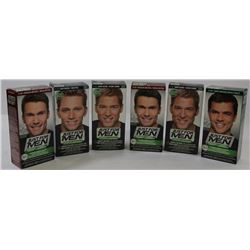 1 BAG OF 6 ASSORTED JUST FOR MEN HAIR DIE