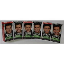 1 BAG OF 6 ASSORTED JUST FOR MEN HAIR DIE