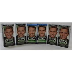 1 BAG OF 6 ASSORTED JUST FOR MEN HAIR DIE