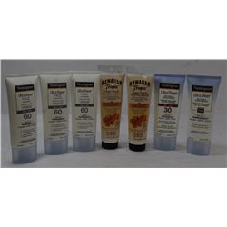 BAG OF 7 ASSORTED SUNSCREEN LOTION