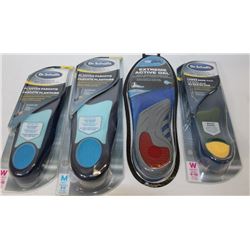 BAG OF 3 WOMENS INSOLES, SIZE 6-10, 2 MENS INSOLES