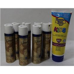 BAG OF 7 MINI L'OREAL HAIRSPRAY &