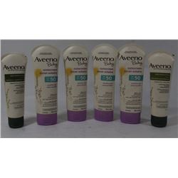BAG OF 6 AVEENO SUNSCREEN PRODUCTS