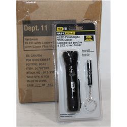 CASE OF 6 NEW 6LED WITH LASER FLASHLIGHTS