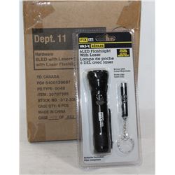 CASE OF 6 NEW 6LED WITH LASER FLASHLIGHTS