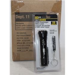 CASE OF 6 NEW 6LED WITH LASER FLASHLIGHTS
