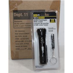 CASE OF 6 NEW 6LED WITH LASER FLASHLIGHTS