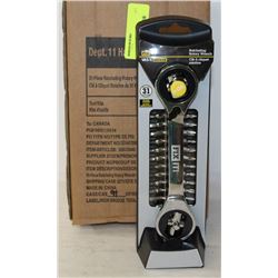 CASE OF 3 NEW 31PC RATCHETING ROTARY WRENCHES