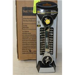 CASE OF 3 NEW 31PC RATCHETING ROTARY WRENCHES
