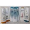 Image 1 : BAG OF 7 BOTTLES OF ASSORTED DOVE SHAMPOO
