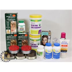 LOT OF ASSORTED BEAUTY PRODUCTS.