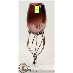 LOT OF PURPLE WINE GLASS HANDMADE