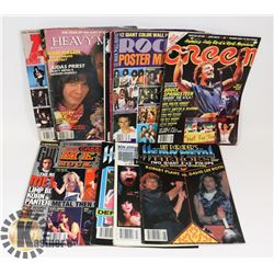 13 X VINTAGE HEAVY METAL ROCK MAGAZINES