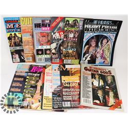 13 X VINTAGE HEAVY METAL ROCK MAGAZINES
