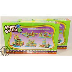 TWO 81PC BATTERY OPERATED FUNNY BRICKS