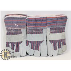 3 PAIR OF LINED WORK GLOVES