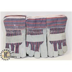 3 PAIR OF LINED WORK GLOVES