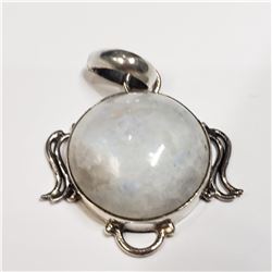 SILVER MOONSTONE 16"  NECKLACE (~WEIGHT 12.08G)