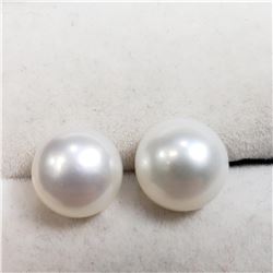 SILVER FRESH WATER PEARL  EARRINGS