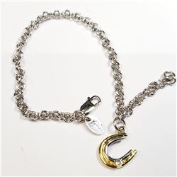 SILVER DIAMOND 6"  BRACELET (~WEIGHT 3.6G)