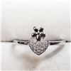 Image 1 : SILVER CUBIC ZIRCONIA  RING (~SIZE 9)