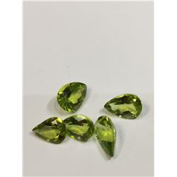 ASSORTED PEAR SHAPED PERIDOT(4CT)