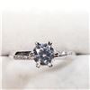 Image 1 : SILVER CUBIC ZIRCONIA  RING (~SIZE 7)