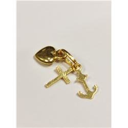 10K YELLOW GOLD 3 MINI PENDENT SET  PENDANT