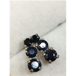 SILVER SAPPHIRE  EARRINGS