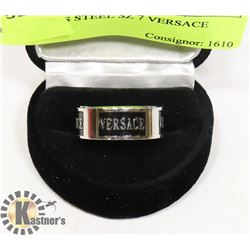 STAINLESS STEEL SZ 7 VERSACE RING