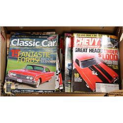 BOX OF HIGH PERFORMANCE MAGAZINES.
