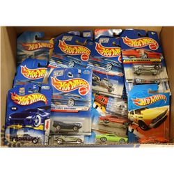 BOX OF HOT WHEELS.