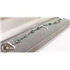 Image 1 : 14K WHITE GOLD, EMERALD AND DIAMOND BRACELET