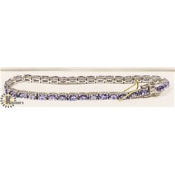 LADIES SILVER TENNIS BRACELET
