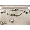 Image 1 : 5 PC STERLING SILVER PERIDOT JEWELRY SET
