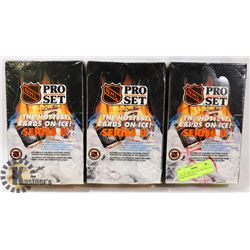 LOT OF 3 PRO SET FACTORY SEALED BOXES OF HOCKEY