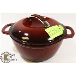 RED KITCHENAID CAST IRON POT
