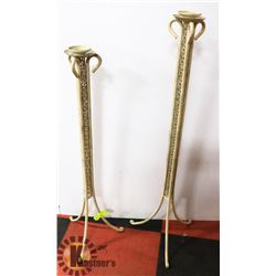 2 FLOOR STANDING CANDLE HOLDERS