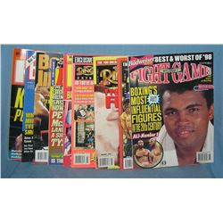 Group of vintage boxing magazines