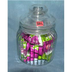 All glass country store style candy container