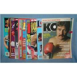 Group of vintage boxing magazines