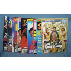 Group of vintage boxing magazines