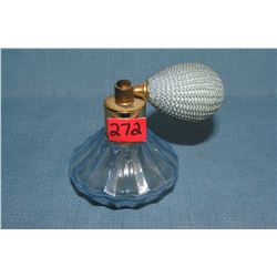 Perfume spray bottle with blue glass dispenser