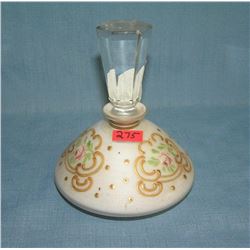 Great vintage hand painted floral perfume bottle