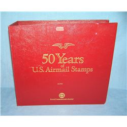 50 years of US airmail stamps in collector's album