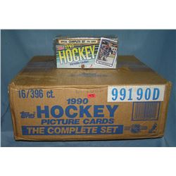 16 boxes of vintage 1990 Topps hockey card sets